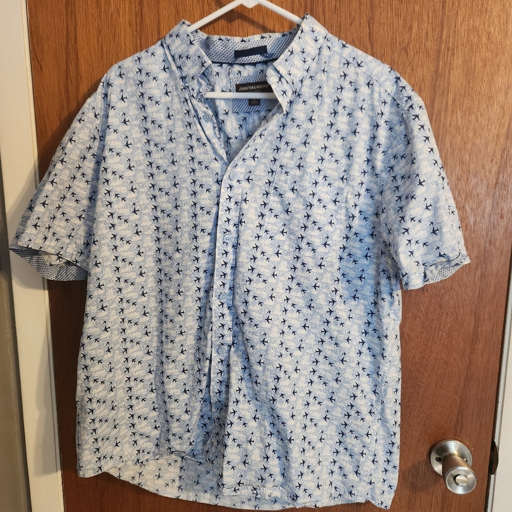 Men's XL Johnston & Murphy Airplanes Shirt